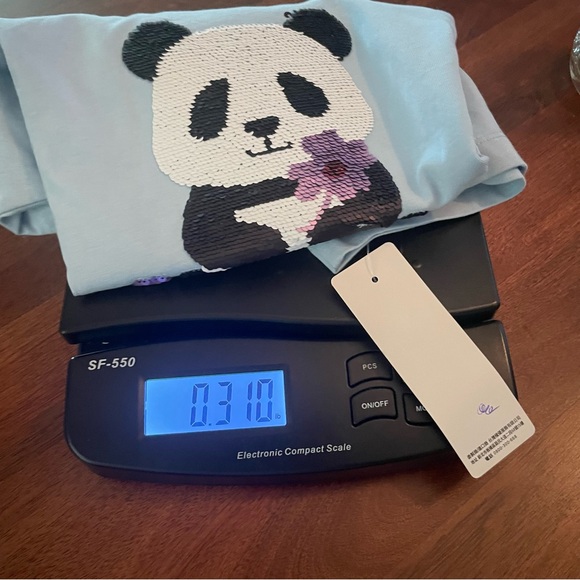 Panda flippy short sleeve ruffle shirt size 12 - Picture 8 of 8